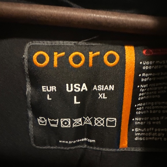 Black Ororo Heated Jacket - L - Picture 2 of 2